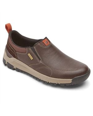 Dunham Glastonbury Waterproof Slip-On Shoes - Brown