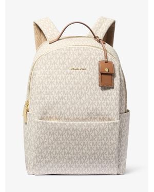 Michael Kors Sable Large Signature Logo Backpack - Natural