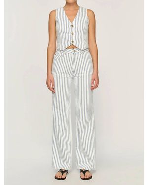 DL1961 Gisele Wide Leg High Rise Pants - White