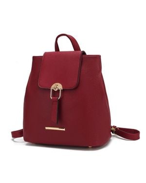 MKF Ingrid Vegan Leather Convertible Backpack - Red