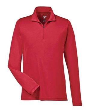 Team 365 Zone Performance Quarter-Zip Pullover - Red