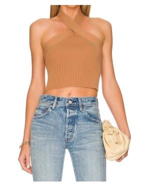 Monrow Supersoft Halter Top - Blue