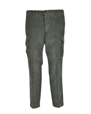 BRO-SHIP Velvet Military Cargo Pants With Functional Pockets - Gray
