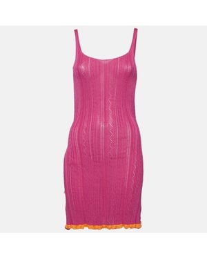 GIMAGUAS Gimaguas Patterned Knit Sleeveless Mini Dress - Pink