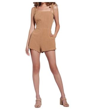 Lost + Wander Tie Strap Romper - Natural
