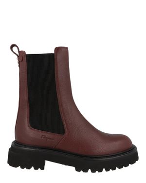 Ferragamo Leather Chelsea Boots - Brown
