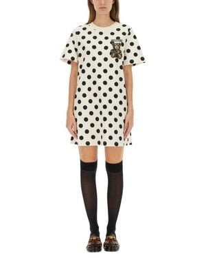 Moschino Teddy Polka Dots" Dress - White