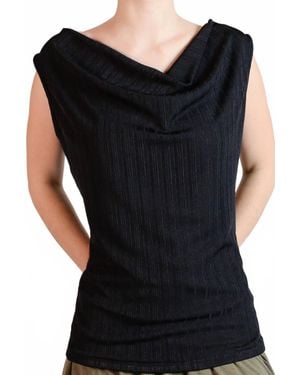 Revir Belle Cowl Tank - Black