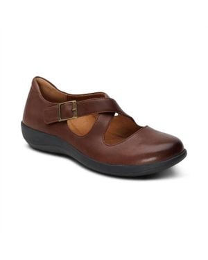 Aetrex Paisley Mary Jane Shoes - Brown