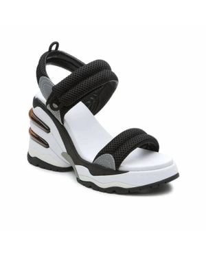 Ash Cosmos Wedge Sandal - Black
