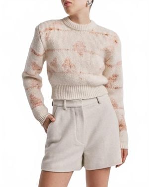 byTiMo Jacquard Knit Sweater - White