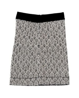 Sandro Sandro Jazz Metallic Jacquard Knit Mini Skirt - Gray
