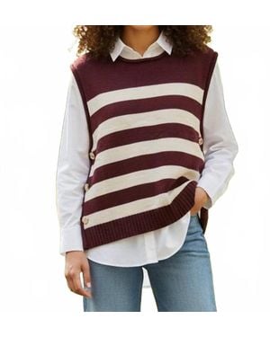 She + Sky Stripe Sweater Tank - Multicolor