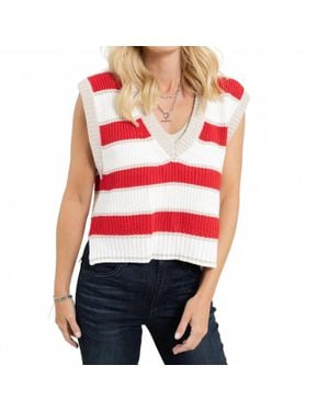 Elan Hot Summer Sweater Vest - Red