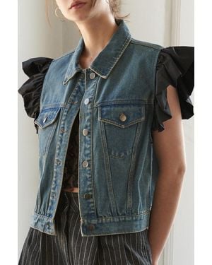 TRUEDAMES Authentic Moments Denim Vest - Green