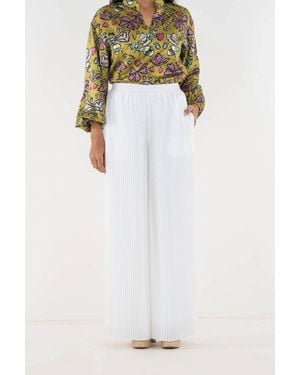 Emily Mccarthy Pleated Pant - White