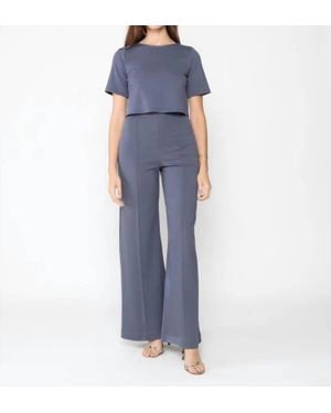 Ripley Rader Ponte Knit Wide Leg Pant - Blue