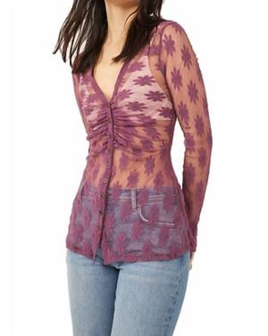 Free People Flower Fields Shirtee - Red