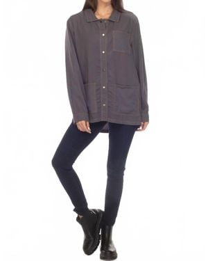 Hello Nite Mick Frayed Twill Jacket - Gray