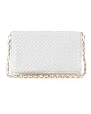 Haute Shore Lexi Woven Convertible Clutch - White