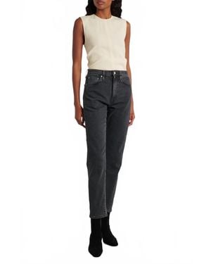 TOTEME Vintage Medium Rise Twisted Seam Pants - Black