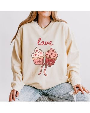 Simply Sage Market Love Cursive Cupcakes Coquette - White