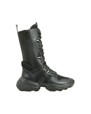 Hogan Interaction Leather Boots - Brown
