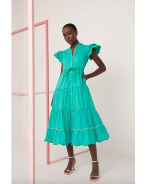 Celiab Baba Cay Midi Dress - Green