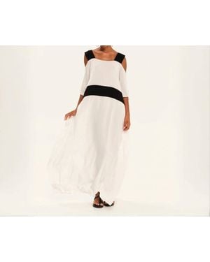 Kourbela Dimensional Play Maxi Tunic Dress - Black