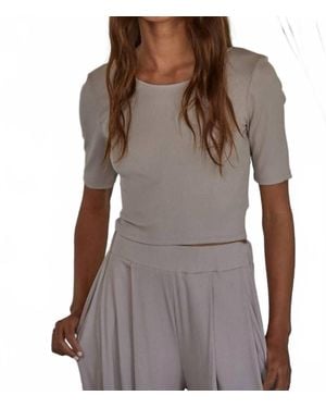 By Together Cropped Kali Top - Brown