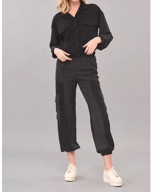 Lola & Sophie Ponte Cargo Jogger - Black