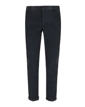 Dondup Low-Rise Slim Fit Pants With Cuffed Hem - Blue