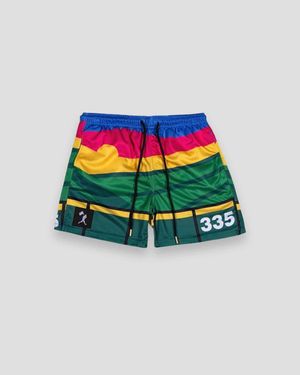 Baseballism Boys Youth Home View Diamond Air Mesh Shorts - Green