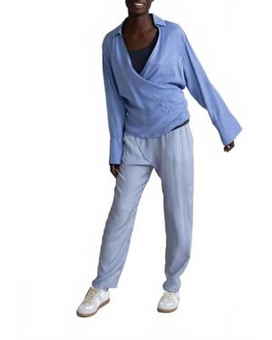 Humanoid Lee Wrap Style Blouse - Blue
