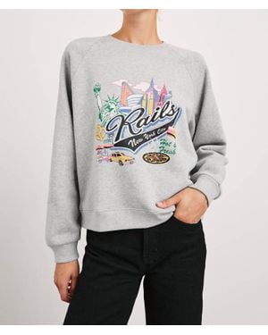 Rails Vintage Raglan Sweatshirt - Gray