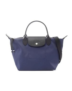 Longchamp Le Pliage Energy S Tote Bag Canvas Leather - Blue