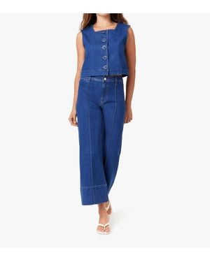 Habitual Denver Pintuck Crop Denim Pant - Blue