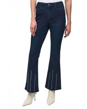 Joseph Ribkoff Cosima Classic Flared Denim Pants - Blue
