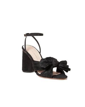 Loeffler Randall Camellia Pleated Bow Heel - Black