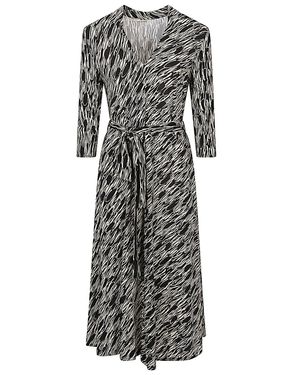 Siyu Printed Midi Dress - Gray
