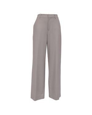Victoria Beckham Straight Leg Pants - Gray