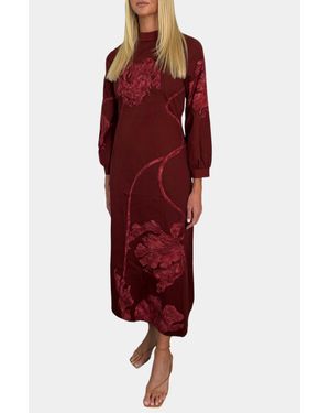 Anna Cate Carly Midi Dress - Red