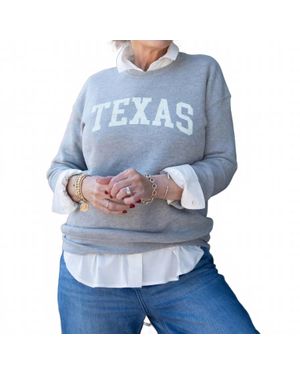 Oat Collective Texas Graphic Sweatshirt - Blue