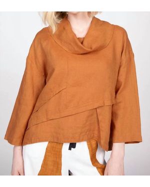 Liv by Habitat Cowl Neck Linen Top - Orange