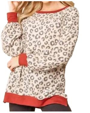 Haptics Brushed Sweater Marsala Detail - Pink