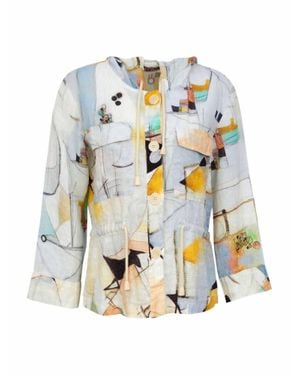 Dolcezza Tie Waist Hooded Jacket - White