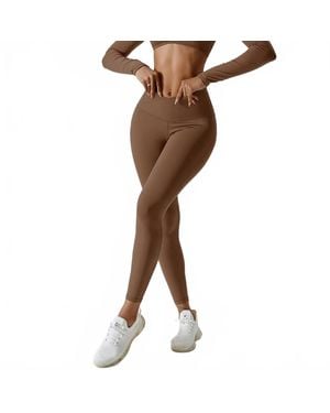 Rockstar Peach Sophie High Rise Leggings - Brown