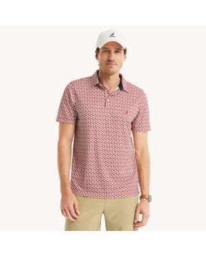 Nautica Printed Golf Fit Polo - Pink