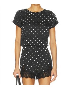 Line & Dot Sophie Top - Black