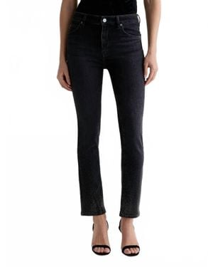 AG Jeans Mari Mid Rise Slim Straight Jean - Black
